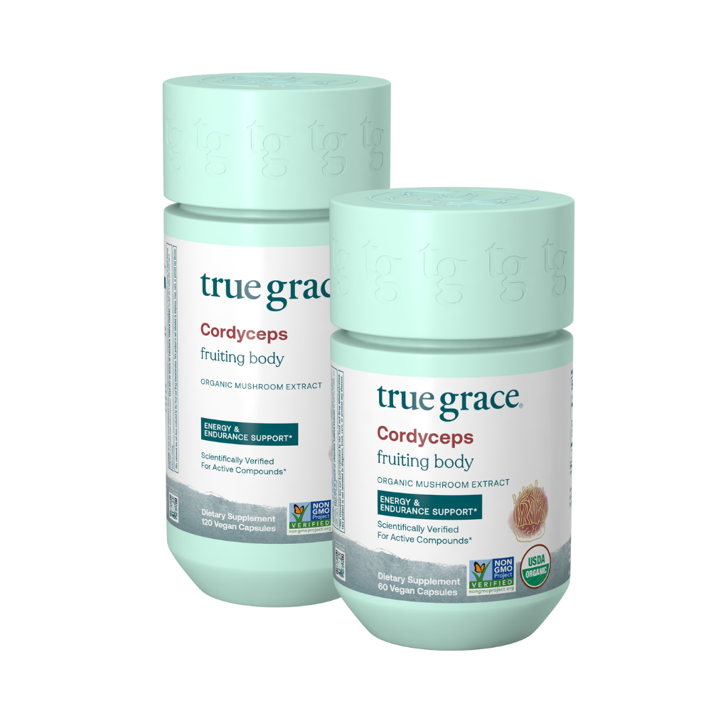 Cordyceps has been used for centuries in Traditional Chinese Medicine for its role in energy production and oxygen utilization and its support of muscle recovery.* Modern science has backed this up by revealing that Cordyceps contains a compound called “cordycepin” that is structurally similar to adenosine, a component in human cells that helps with cellular energy.*
It’s no surprise, then, that studies show Cordyceps may improve the way the body uses oxygen, especially during exercise.*