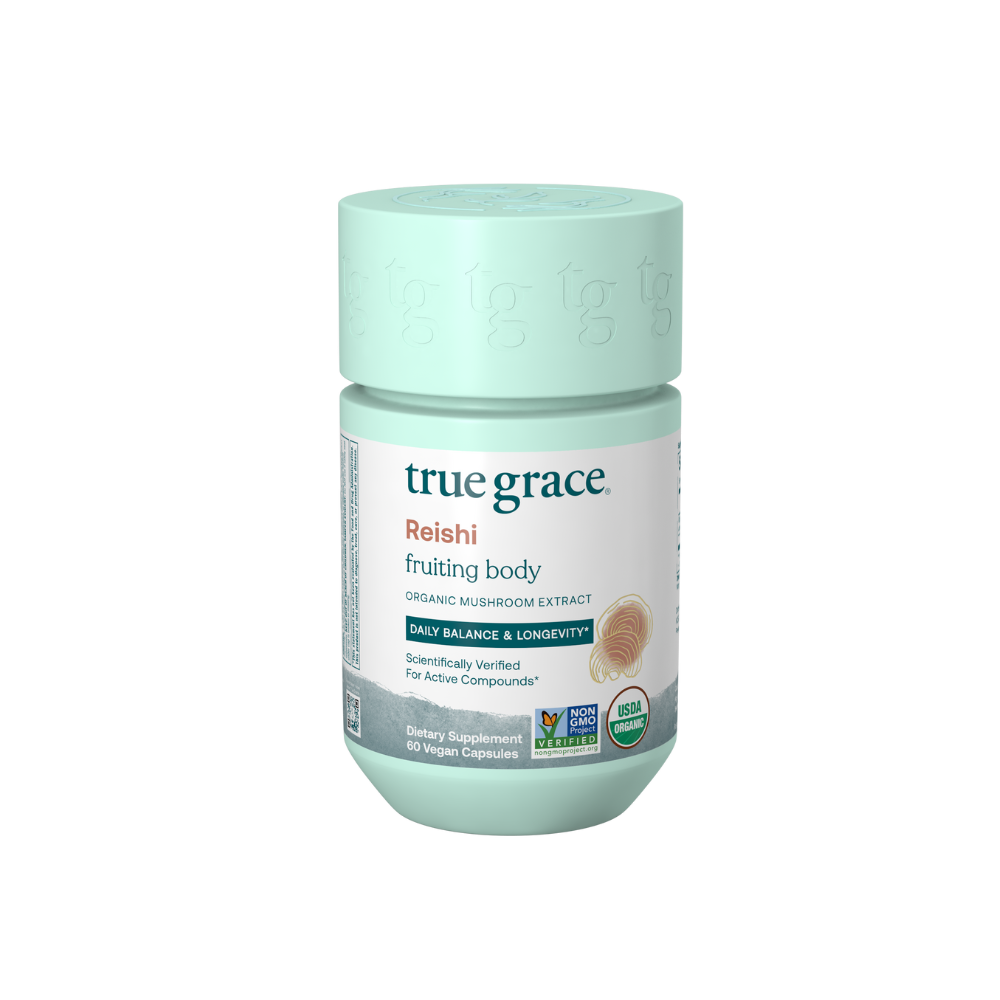 Reishi Mushroom Supplements for Daily Balance & Longevity*
1 g daily supports healthy aging*
Traditionally used to support immune health, vitality, and longevity*
250 mg beta-glucans in every serving for immune support*
No grains, starch, or fillers
Certified USDA Organic fruiting body mushroom extract
Mushrooms are grown on their natural food source and hand-harvested at their peak
Serving Size: 2 capsules / day
