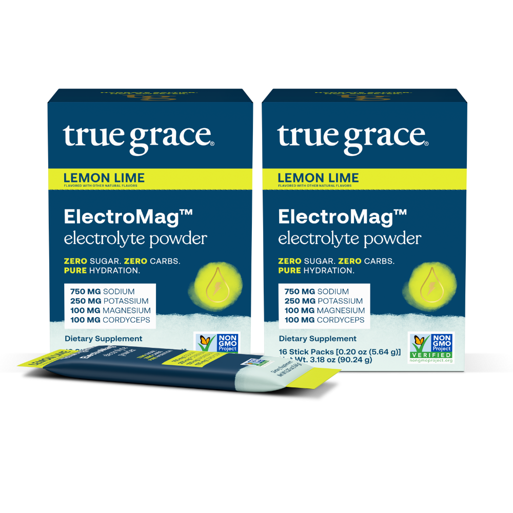 750 mg sodium for fluid balance and cellular communication.*
250 mg potassium supports blood pressure, fluid balance, and muscle health to reduce cramps from exercise.*
100 mg magnesium for heart health and stress support.*
1390 mg chloride to maintain pH balance and cell function, aiding oxygen and CO2 flow.*
100 mg organic fruiting body cordyceps mushroom for endurance support* 
Zero sugar. Zero Carbs. Pure Hydration.*
Non-GMO Project Verified