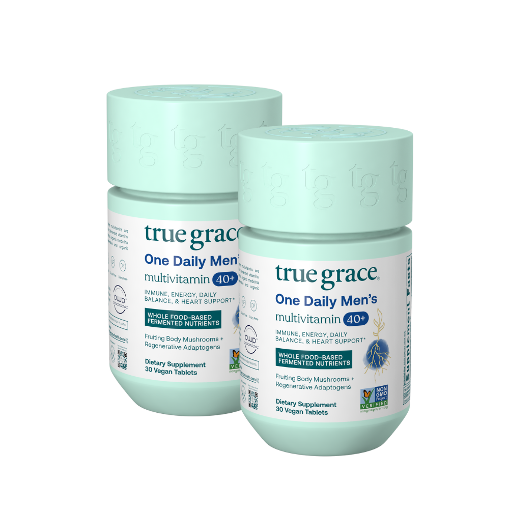 - Vitamin A, Vitamin D3, and Zinc for immune support*
- Coenzyme B Vitamins for energy*
- Regenerative and organic adaptogens for daily balance*
- B Vitamins and Vitamin K2 from MenaQ-7® to support heart health*
- Organic mushroom fruiting body blend
- Iron free formula