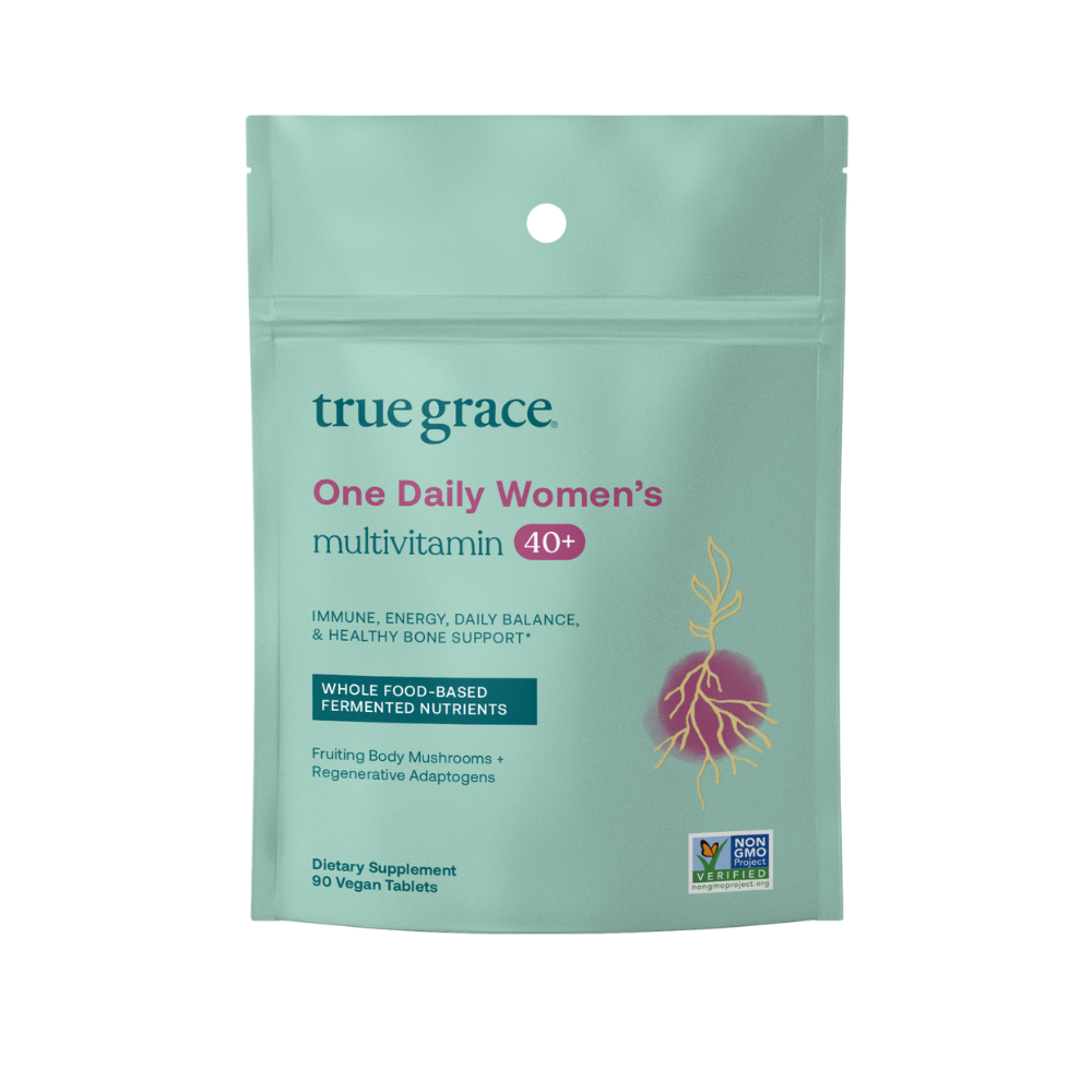 Daily Multivitamin for Immune Support, Energy, Daily Balance, and Healthy Bone Support*

- Vitamin A, Vitamin D3, and Zinc for immune support*
- Coenzyme B Vitamins for energy*
- Regenerative and organic adaptogens for daily balance*
- Vitamin D3 from algae (a vegan source) and Vitamin K2 from MenaQ-7® for healthy bone support*
- Organic mushroom fruiting body blend designed for women 40+
- Iron free formula 