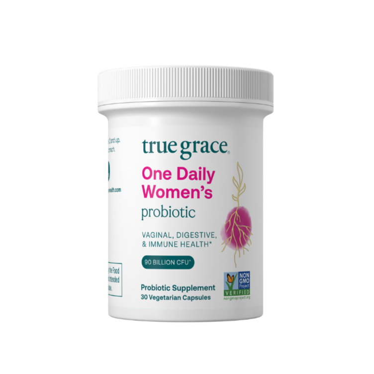 Daily Probiotic for Women's Vaginal, Digestive, and Immune Support*

- 90 Billion CFU at time of manufacturing (30 Billion CFU at expiration)
- 12 quantified and DNA-verified probiotic cultures to support vaginal, digestive and immune health*
- Prebiotic fiber to support beneficial bacteria*
- Patented DRCaps® allow the probiotics to survive
- Patented shelf-stable CSP™ bottle protects the probiotics from moisture, light, and oxygen