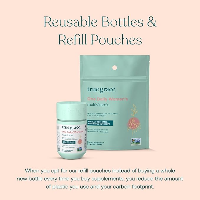 When you opt for our refill pouches instead of buying a whole new bottle every time you buy supplements, you reduce the amount of plastic you use and your carbon footprint.